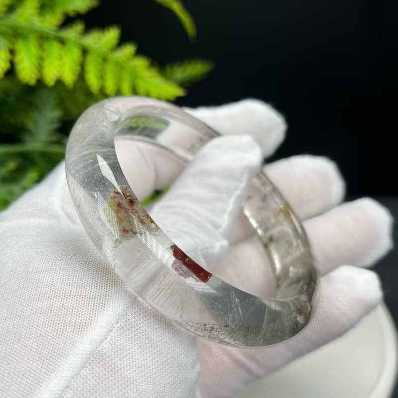 高品質 四季幽靈水晶手鐲 57MM 晶體冰透天眼 異象石英 招財富足