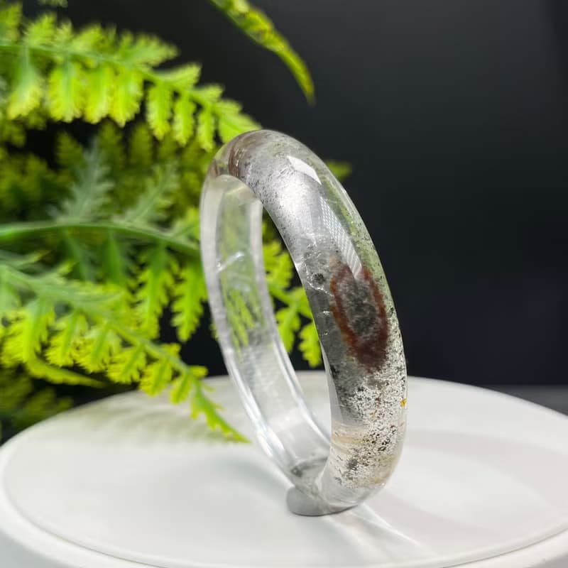 高品質 四季幽靈水晶手鐲 57MM 晶體冰透天眼 異象石英 招財富足