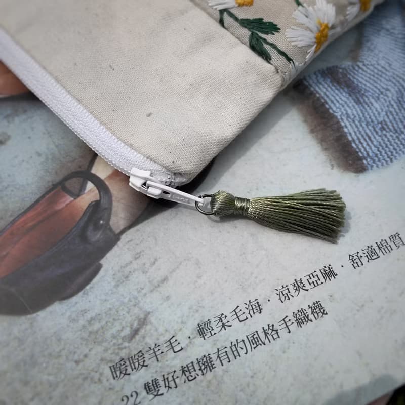 #小雛菊系列(手作口罩衛生紙小包)衛生紙包/口罩收納包/零錢/萬用