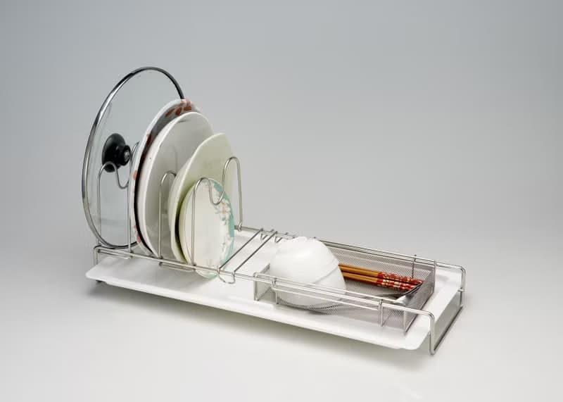 不鏽鋼 可調式 盤架　可收納 湯鍋　可掛於 掛桿　碗盤架　廚房架