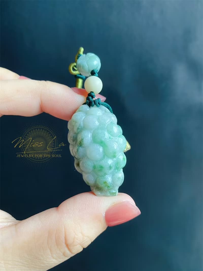 天然緬甸玉 翡翠 葡萄 葫蘆 蓮蓬 掛繩 禮物 包掛 長輩禮 車掛
