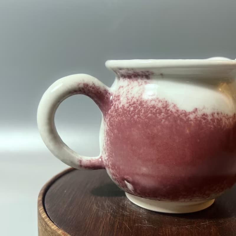 溫潤白釉銅紅正把茶海 / 白釉公道杯 / 小平凡手作