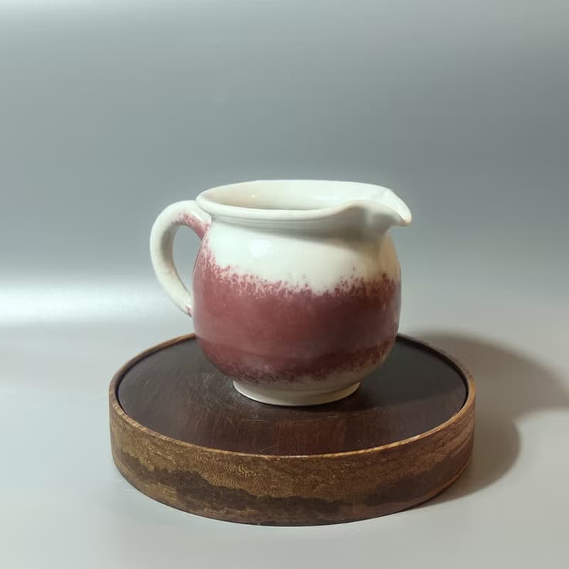 溫潤白釉銅紅正把茶海 / 白釉公道杯 / 小平凡手作