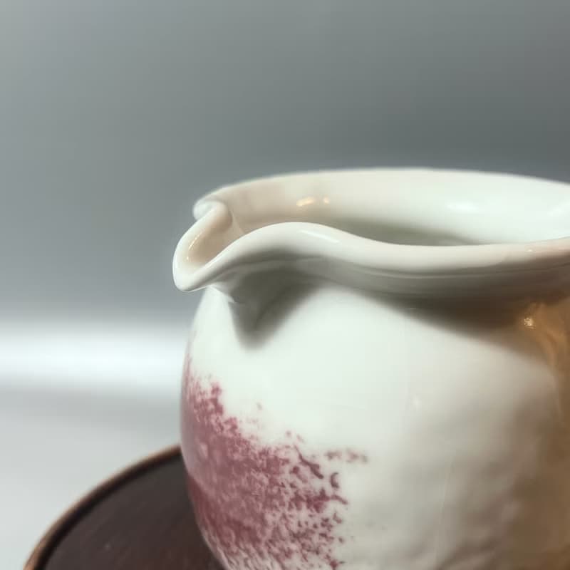 溫潤白釉銅紅正把茶海 / 白釉公道杯 / 小平凡手作