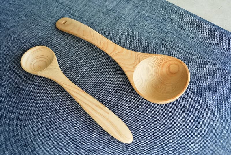 台灣檜木大湯匙 + 小湯匙