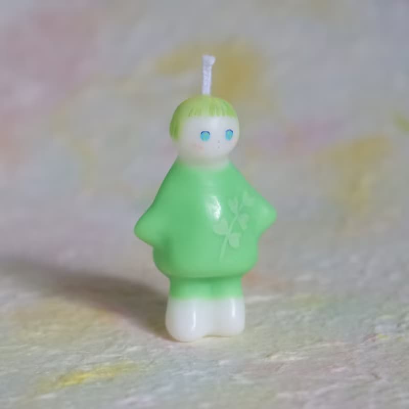 小寶寶 手工香薰蠟燭 綠色發芽小寶寶