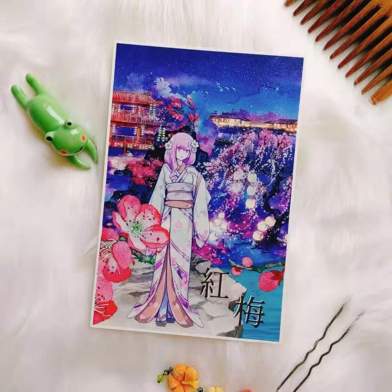曼殊沙華 【京小物】透明亮面PET紙膠帶