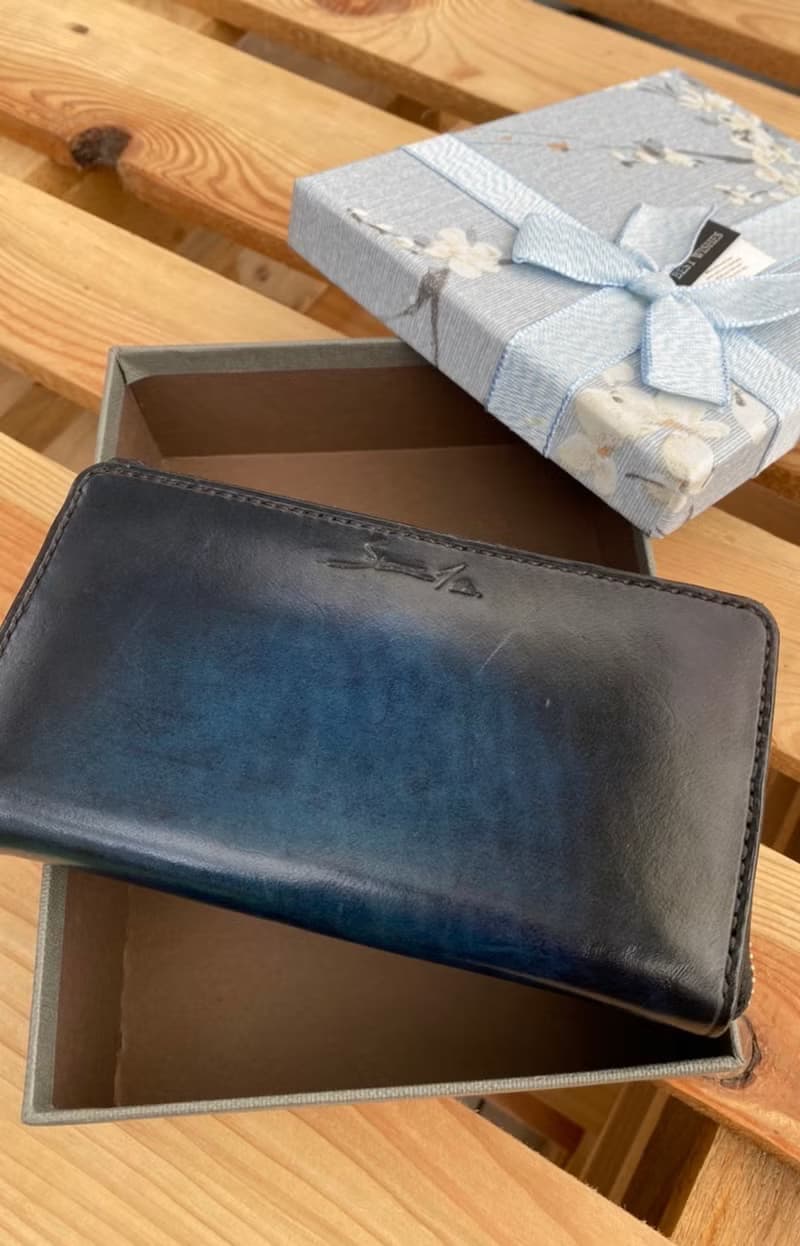 【Steve Tse-皮革炮製所】手工刷染風琴式長夾