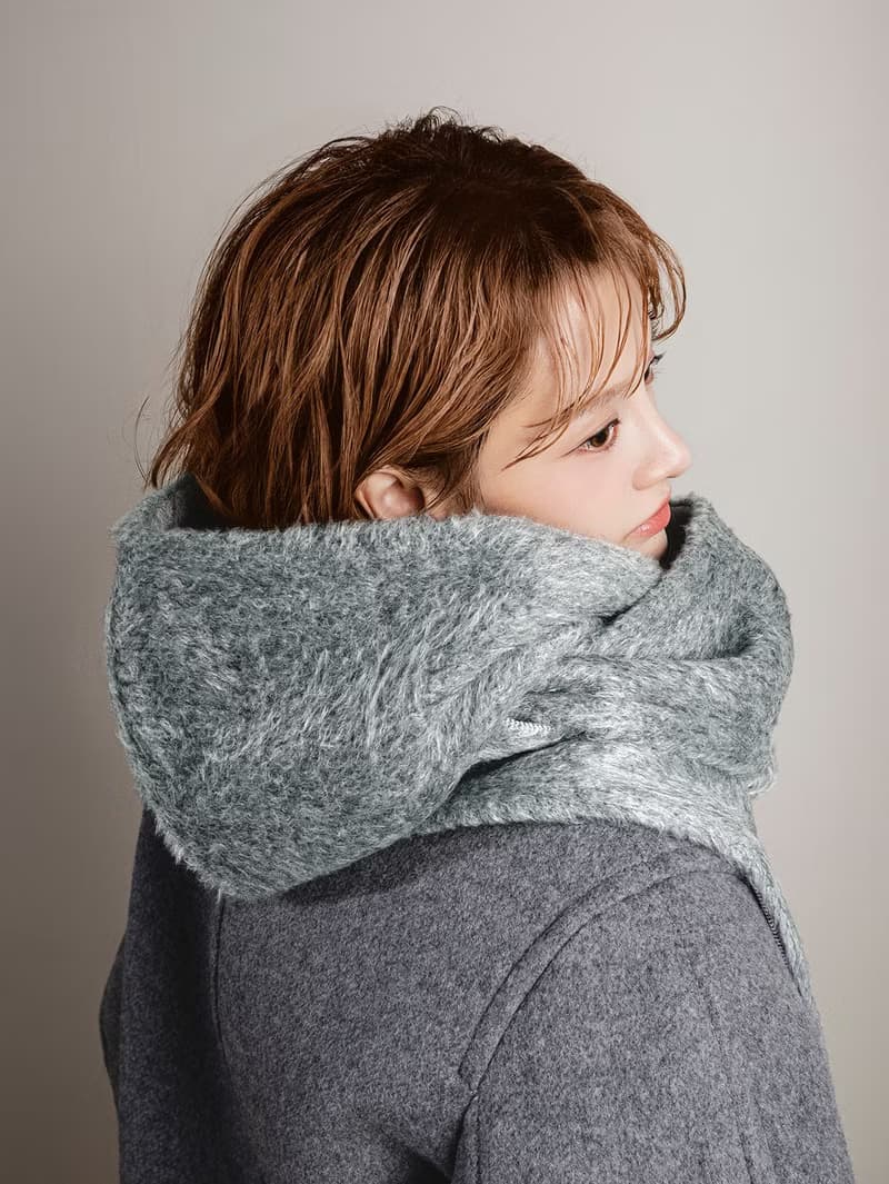 Mist 系列 - 灰調 * 灰色 毛料 圍巾 連帽圍巾