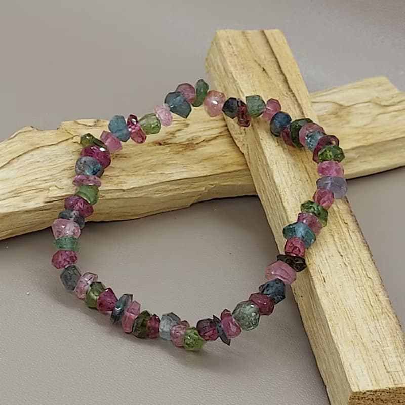 Tourmaline 碧璽不定形手錬(切面) - 招財 長壽 健康 人緣