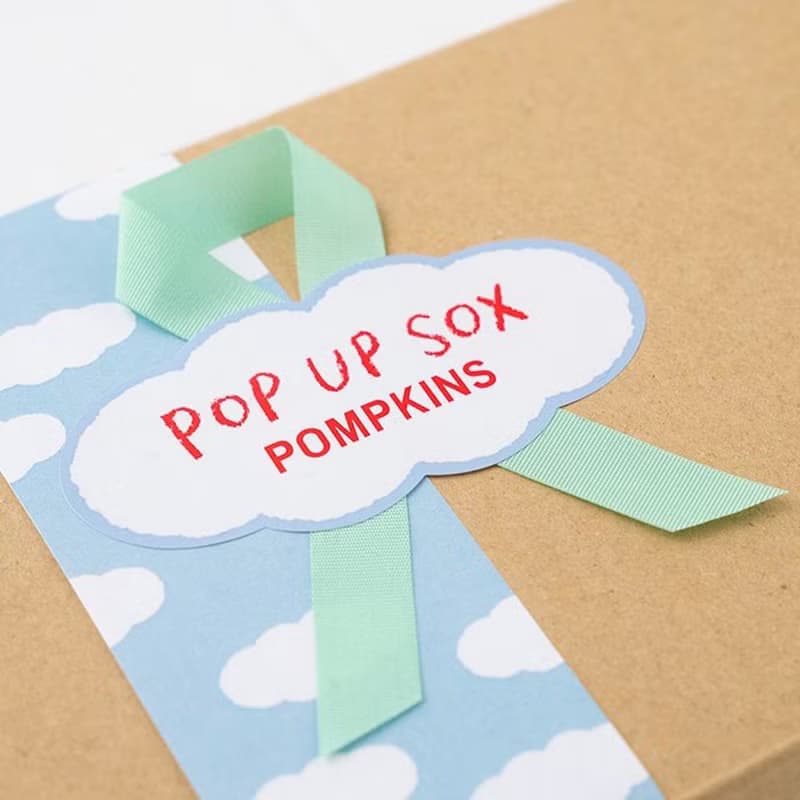 1212252P  2足セットギフトボックス POP UP SOX ギフトボックスセット ひつじ Sheep 日本製 サックスブルー/ピンク
