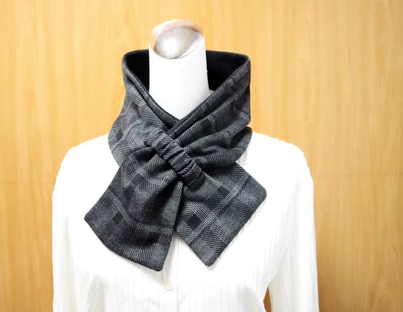 可調式短圍巾.scarf 保暖圍脖 雙面雙色 大人.小孩均適用