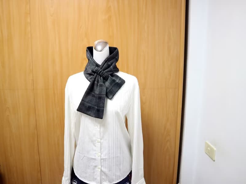 可調式短圍巾.scarf 保暖圍脖 雙面雙色 大人.小孩均適用