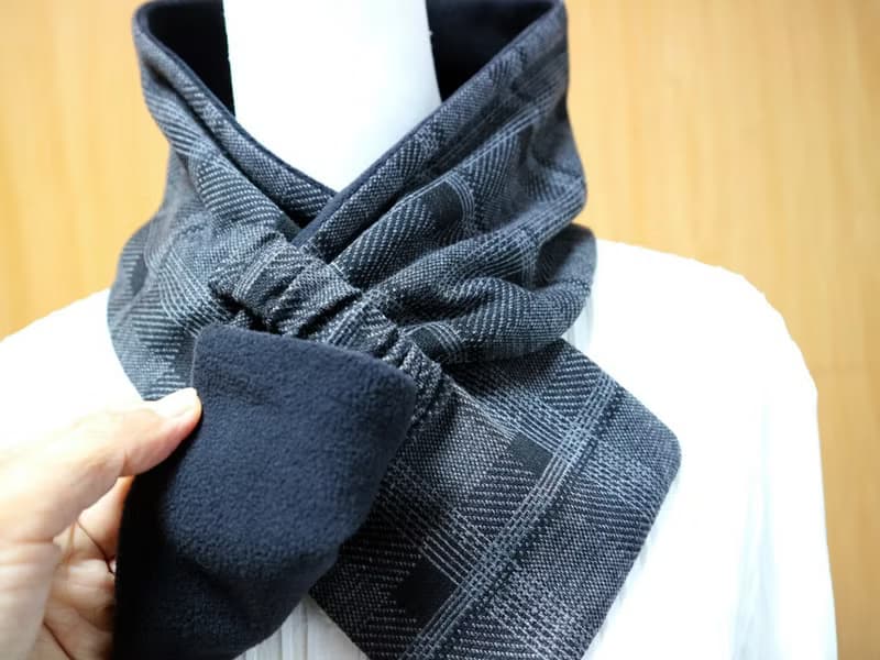 可調式短圍巾.scarf 保暖圍脖 雙面雙色 大人.小孩均適用