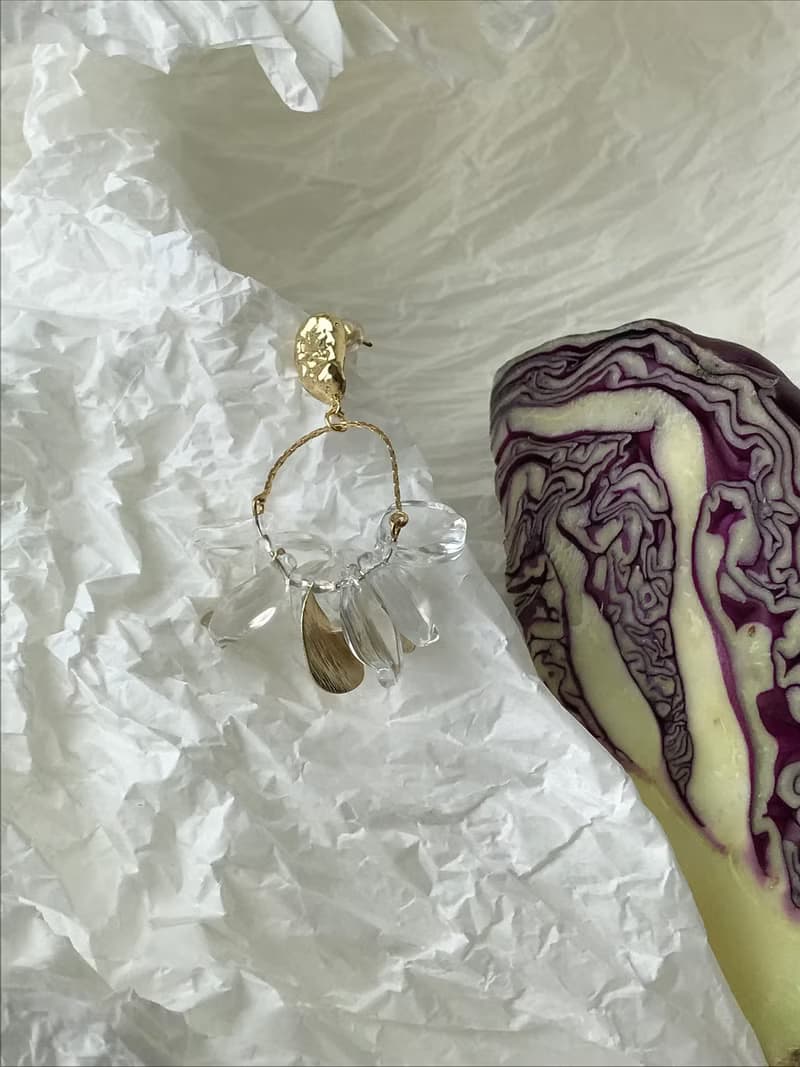 金淨琉璃花/耳夾可