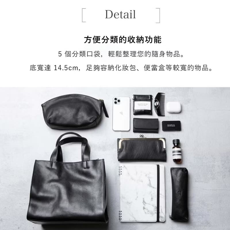 【義大利皮革】隨身包 手提包 簡約風 收納力強 附有背帶 沈穩棕