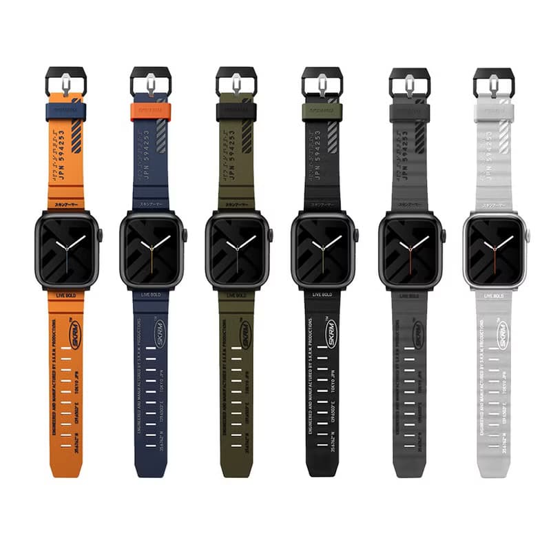 Apple Watch 42/44/45/46/49mm Shokku 街頭款矽膠錶帶-黑色