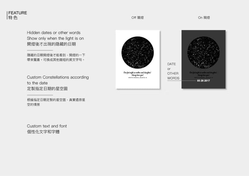 定製星空小夜燈 可定時和調光陪伴媽媽入眠床頭燈 生日母親節禮物