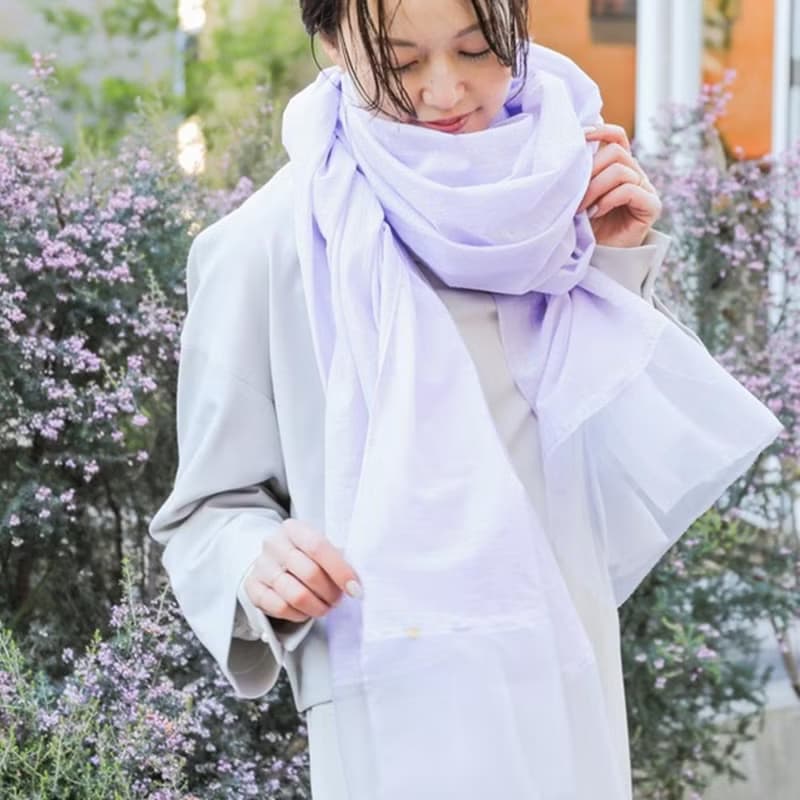 輕柔渲染的圍巾 | 薰衣草紫