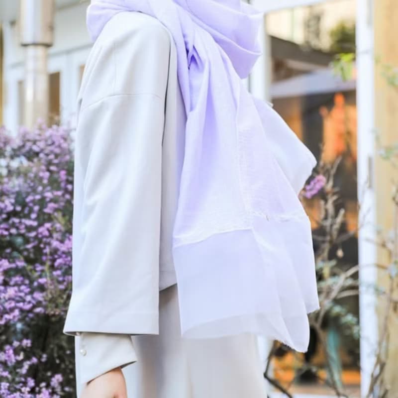 輕柔渲染的圍巾 | 薰衣草紫