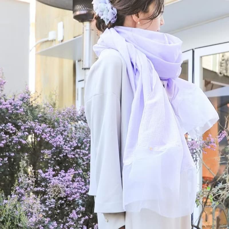 輕柔渲染的圍巾 | 薰衣草紫