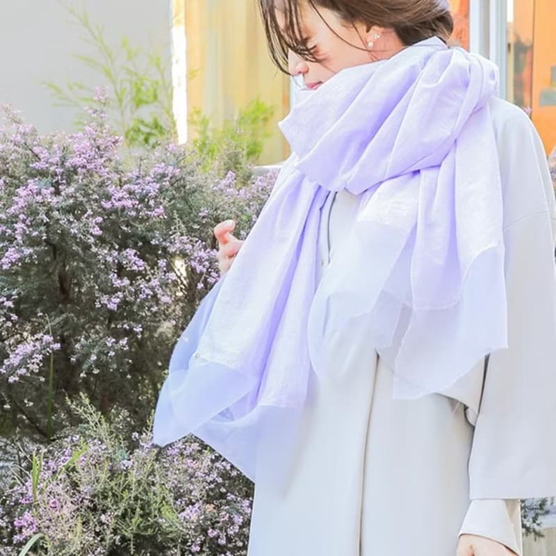 輕柔渲染的圍巾 | 薰衣草紫