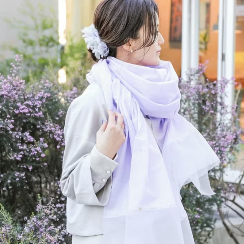 輕柔渲染的圍巾 | 薰衣草紫