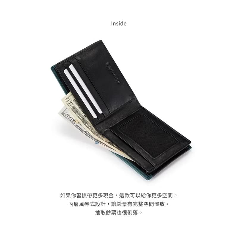 【情侶送禮/24H出貨】中性短夾 3卡夾 隱藏式鈔票夾層 0103-11805