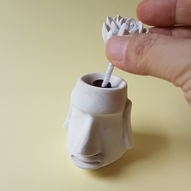 大嘴摩艾與蓮 擴香石 交換禮物 擴香