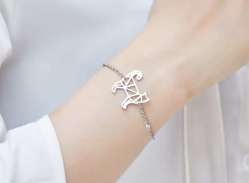 貓咪 - 幾何手鍊系列 - 抗敏醫療鋼