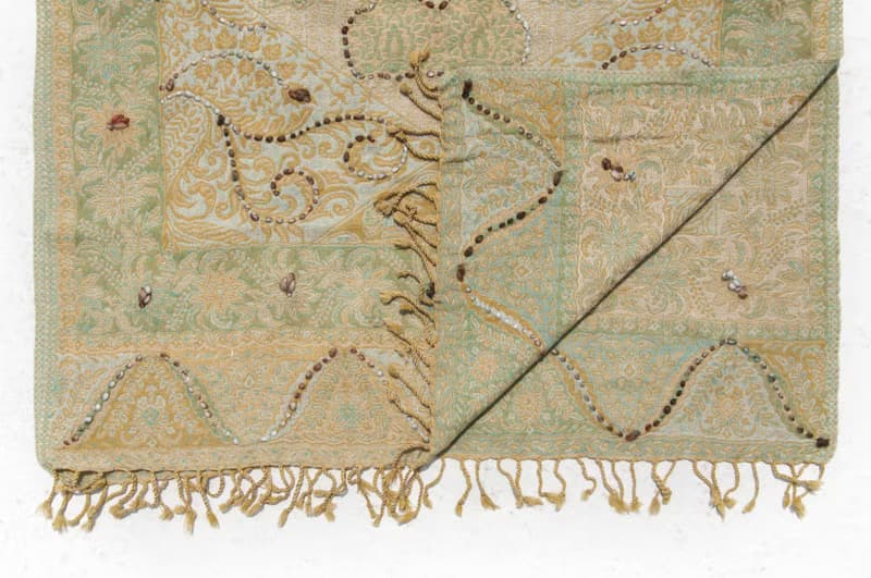 水煮羊毛披肩/針織圍巾/刺繡圍巾/羊絨披巾/喀什米爾Cashmere-花