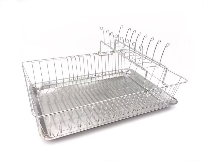 樓中樓設計款不鏽鋼網籃　碗盤籃架　瀝水籃架　餐具架　碗籃