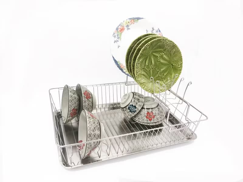 樓中樓設計款不鏽鋼網籃　碗盤籃架　瀝水籃架　餐具架　碗籃