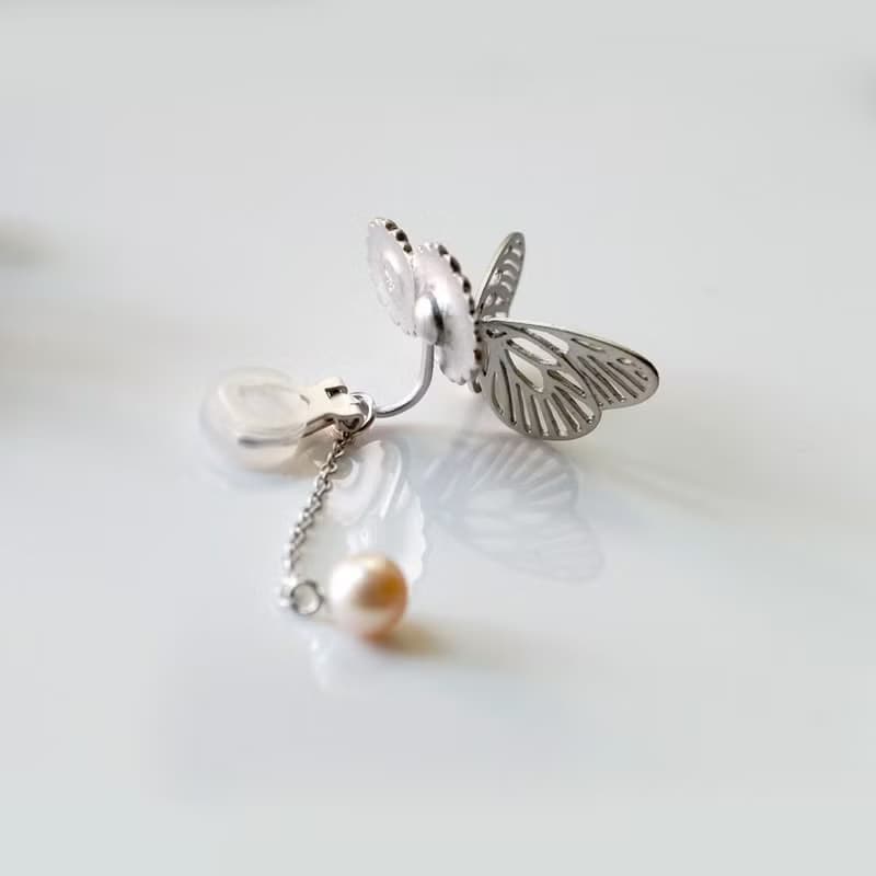 パラディ イヤリング シルバー 淡水パール 片耳