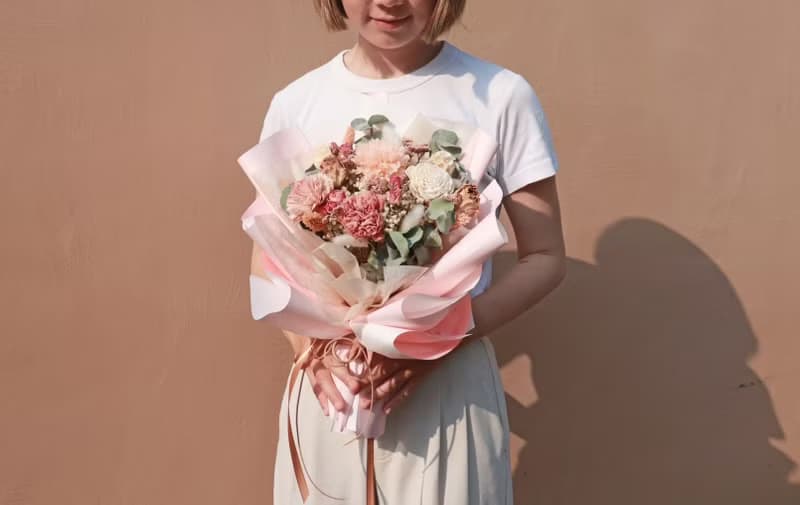 | 母親節花束 | - 珍愛 - 康乃馨永生花束 (雙色)