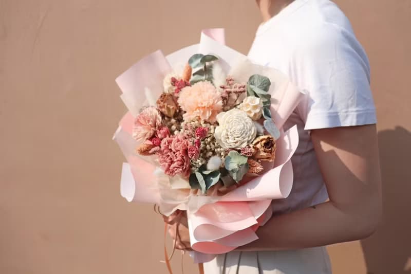 | 母親節花束 | - 珍愛 - 康乃馨永生花束 (雙色)