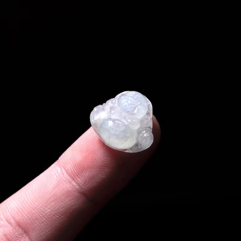 冰種翡翠精雕彌勒佛 | 天然緬甸玉翡翠A貨 | 送禮