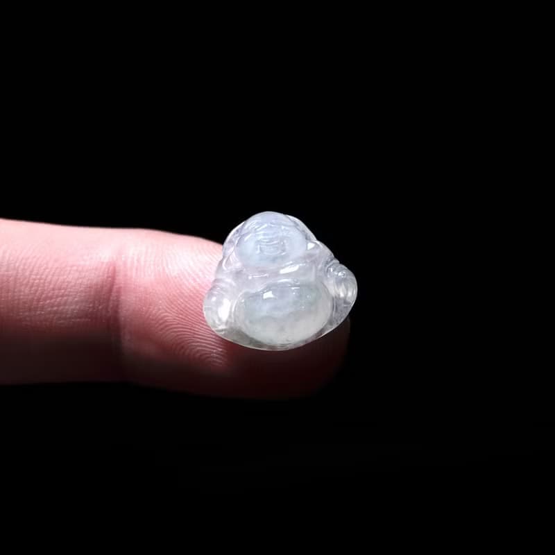 冰種翡翠精雕彌勒佛 | 天然緬甸玉翡翠A貨 | 送禮
