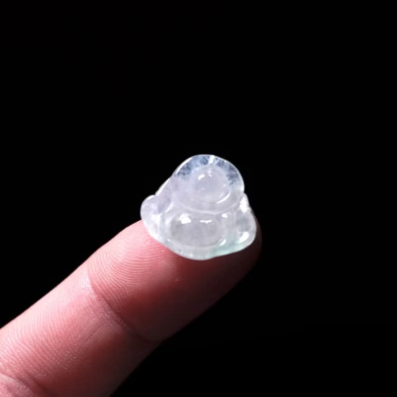 冰種翡翠精雕彌勒佛 | 天然緬甸玉翡翠A貨 | 送禮