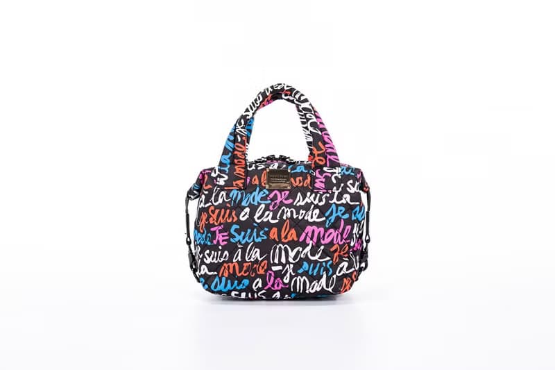 【11月優惠 SALE】VOVAROVA 菱格紋迷你小手袋-  時尚塗鴉 - 黑色