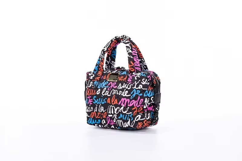 【11月優惠 SALE】VOVAROVA 菱格紋迷你小手袋-  時尚塗鴉 - 黑色