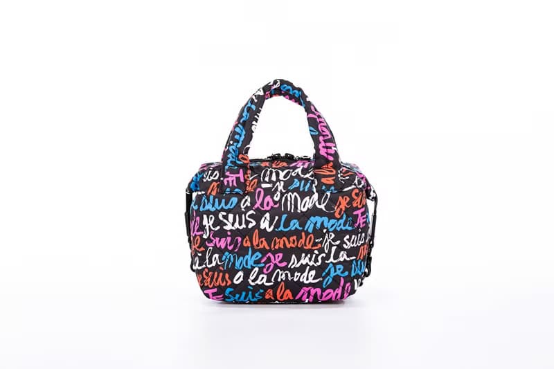 【11月優惠 SALE】VOVAROVA 菱格紋迷你小手袋-  時尚塗鴉 - 黑色