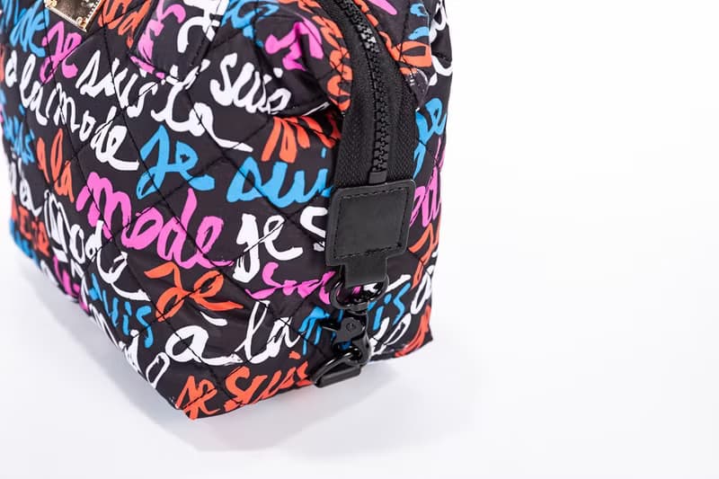 【11月優惠 SALE】VOVAROVA 菱格紋迷你小手袋-  時尚塗鴉 - 黑色