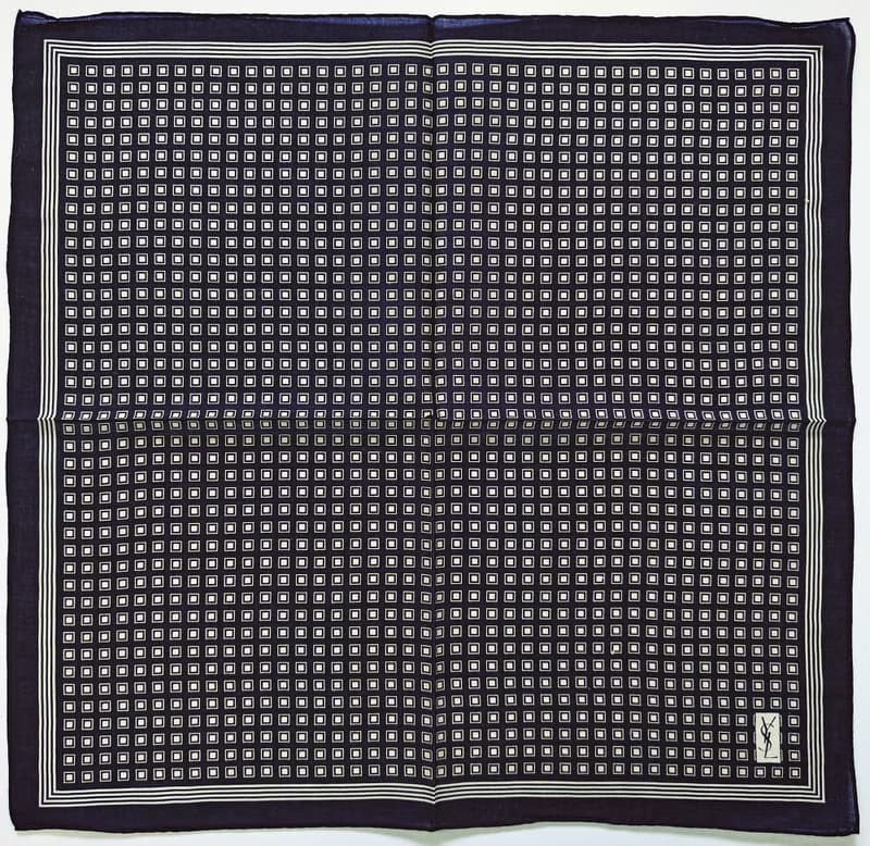 Yves Saint Laurent Vintage Handkerchief Square Dot 18 x 18 inches