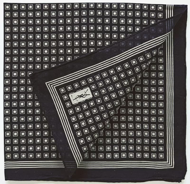 Yves Saint Laurent Vintage Handkerchief Square Dot 18 x 18 inches