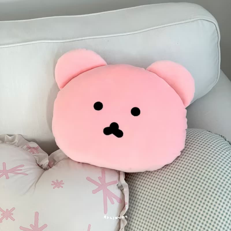 Chanibear Face Cushion (Pink) / Bear Pillows