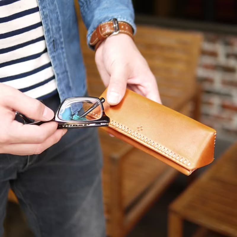 日本職人個性手縫真皮眼鏡盒 Made in Japan by TEHA AMANA