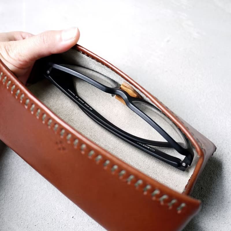 日本職人個性手縫真皮眼鏡盒 Made in Japan by TEHA AMANA