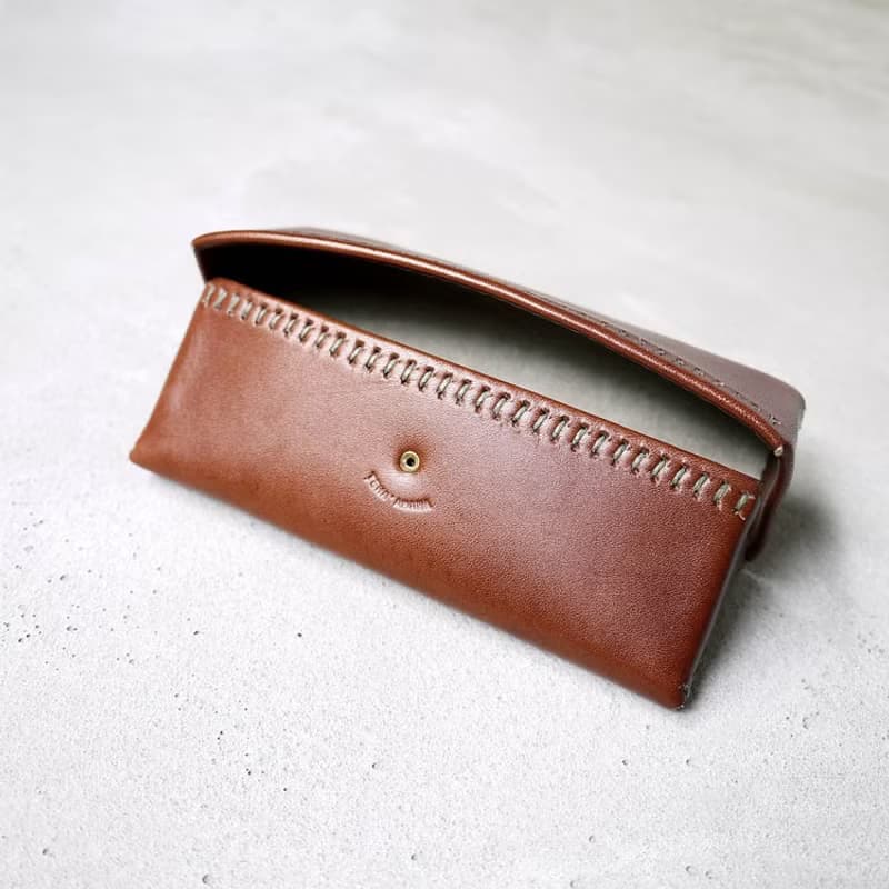日本職人個性手縫真皮眼鏡盒 Made in Japan by TEHA AMANA