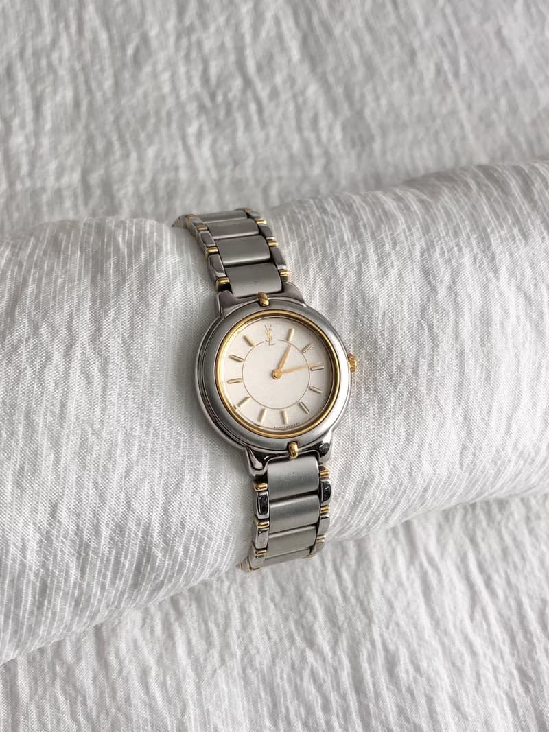 【 日本直送　名牌中古包 】Yves Saint Laurent 腕時計 シルバー ゴールド クウォーツ 5420-F45413 m3ywcg